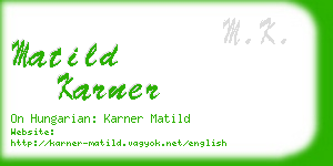 matild karner business card